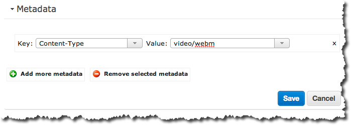 AWS Metadata for WebM
